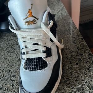 Nike Air Jordan  Kids Sneakers White Black Gold